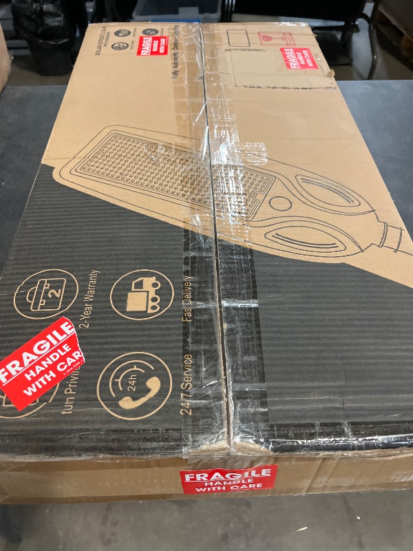 Photo 1 of 10000W Solar Street Lights Outdoor, Heavy Duty Solar Powered LED Flood Light Outside, Commercial Parking Lot Lighting Dusk to Dawn, Motion Sensor with Remote Waterproof for Garage, Pathway
