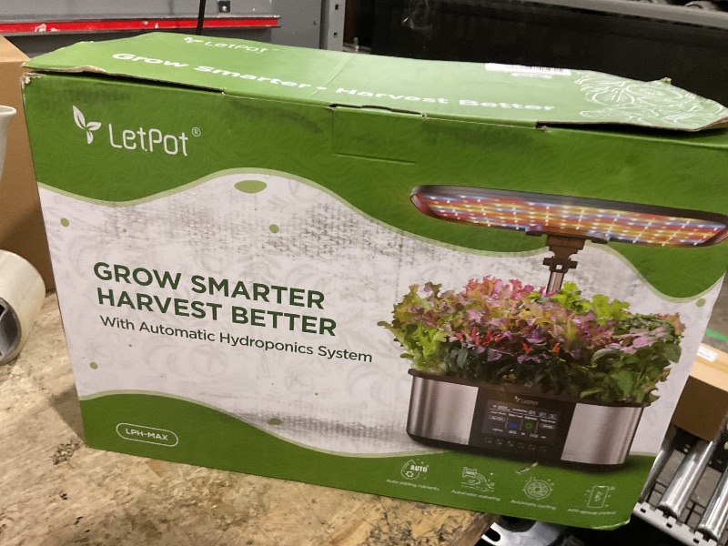 Photo 1 of ***PARTS ONLY***LetPot LPH-Max Hydroponics Growing System Kit, 21 Pods APP & WiFi Automatic Controlled Smart Indoor Garden with 36W LED Grow Light, Auto Drip Irrigation Kits, Self-Managed Nurturing & Watering