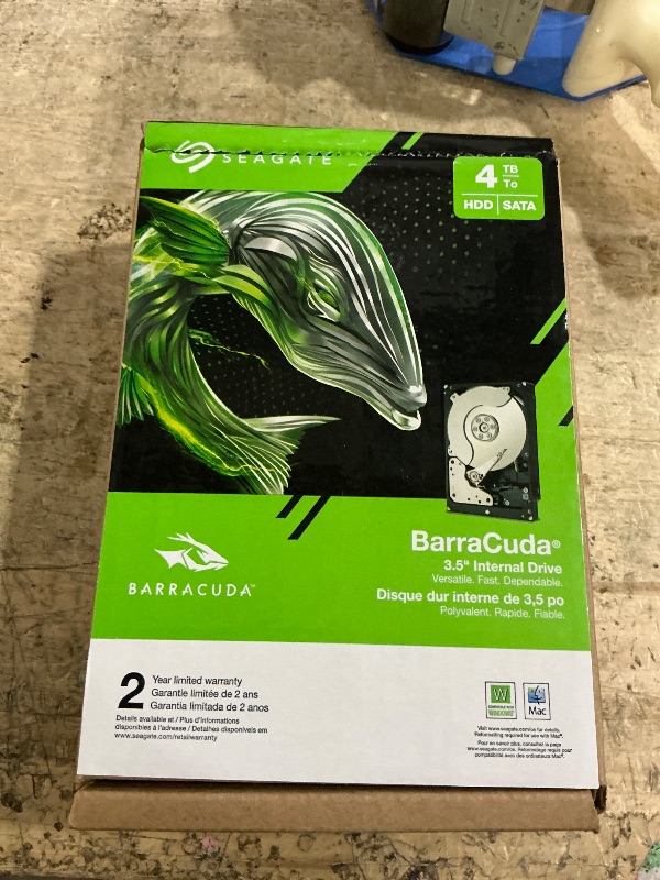 Photo 1 of *FOR PARTS ONLY* Seagate BarraCuda 4TB Internal Hard Drive HDD – 3.5 Inch Sata 6 Gb/s 5400 RPM 256MB Cache For Computer Desktop PC – Frustration Free Packaging ST4000DMZ04/DM004