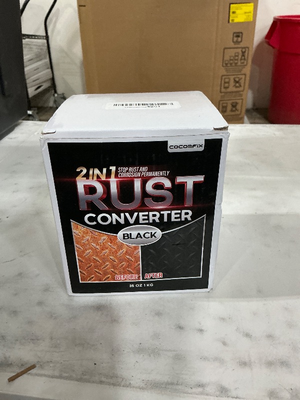 Photo 1 of 2 in 1 Ultra Rust Converter & Metal Primer, 35 oz Car Heat-Stable Rust Reformer & Encapsulator Paint for Trailer, Truck Chassis, Frame, Rust Inhibitor & Neutralizer for Metal, Gloss Black
