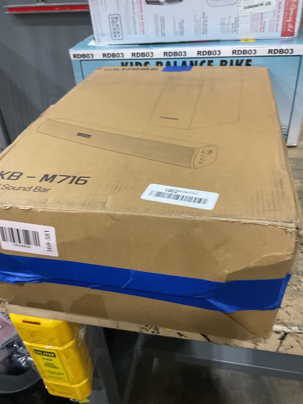 Photo 1 of (SEE NOTES) Home Theater Sound Bar Subwoofer, Sound Bar Bluetooth Surround Speakers, TV Speakers Sound Bars Bluetooth Hdmi(ARC) Optical Coaxial AUX USB 2.1ch Home Audio Sound System TV PC Wall Mount, Black