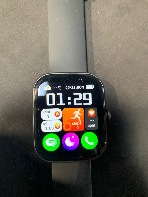 Photo 1 of *** SCREEN SCRATCHED*** Csasan Smart Watch for Men Women(Answer/Make Call), 1.91" HD Screen Smartwatch Heart Rate/Sleep/Steps Monitor, 100+ Sports Fitness Watch, IP68 Waterproof Activity Trackers for Android iOS Black