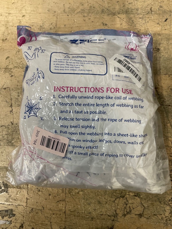 Photo 1 of 1000 sqft Spider Webs Halloween Decorations Bonus with 30 Fake Spiders, Super Stretch Cobwebs for Halloween Indoor and Outdoor Party Supplies