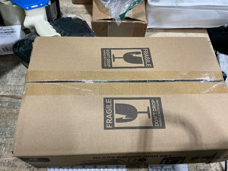 Photo 1 of *** CHECK COMMENTS***.  8-Piece Deep Glass Baking Dish Set with Plastic lids,Rectangular Glass Bakeware Set with Lids, Baking Pans for Lasagna, Leftovers, Cooking, Kitchen, Freezer-to-Oven and Dishwasher, Gray