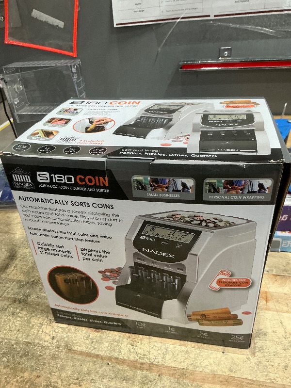 Photo 1 of **Turns on, but doesn't work**
Nadex S180 Digital Coin Counter, Sorter,and Wrapper - Automatically Sorts and Counts Coin Batches, Stops on Full Coin Rolls