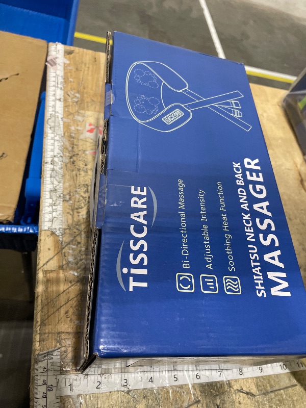 Photo 1 of **FACTORY SEALED** TISSCARE Neck Massager for Pain Relief Deep Tissue with 2 Heat Levels, Hands-Free Shiatsu Kneading Back Massager for Shoulder & Whole Body, Plug-in for Home Office Car, Ideal Gift for Women Men
