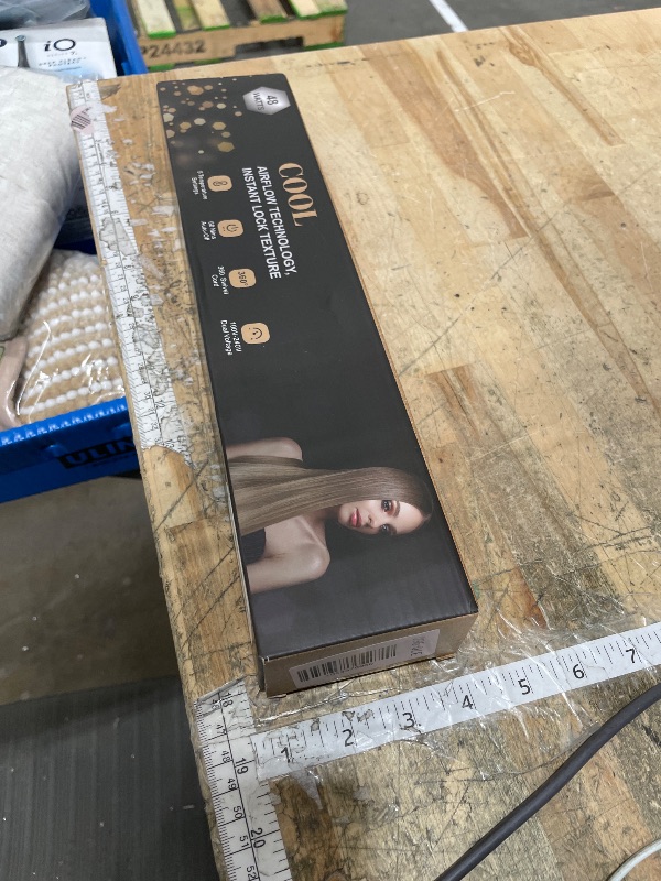 Photo 1 of **FACTORY SEALED** SKIMI Airflow Styler, Titanium Flat Iron Hair Straightener, Professional Curling Iron with Cooling Air Vents to Lock in Style, 5 Temps & Dual Voltage, Auto Off (Black & Pink).