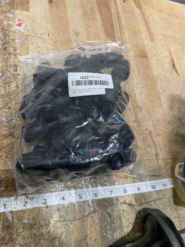 Photo 1 of 1/2 Inch Drip Irrigation Fittings Kit: 20 Pieces Drip Locked Nut Connectors for 1/2" Drip Irrigation Tubing (1/2" ID x0.6-0.65" OD) Couplings Tees Elbows Plugs Valves Reducing Tees Adapters