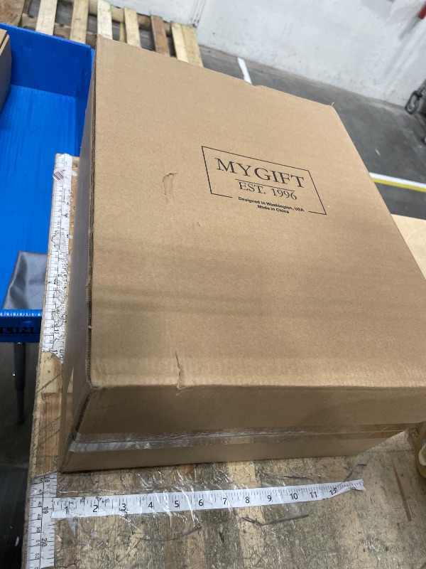 Photo 1 of **FACTORY SEALED** MyGift 11 x 15 Inch Wall Mounted Acacia Solid Wood Deep Shadow Box with Cork Back, Premium Clear Acrylic Viewing Panels, and Hinged Door with Magnetic Closure