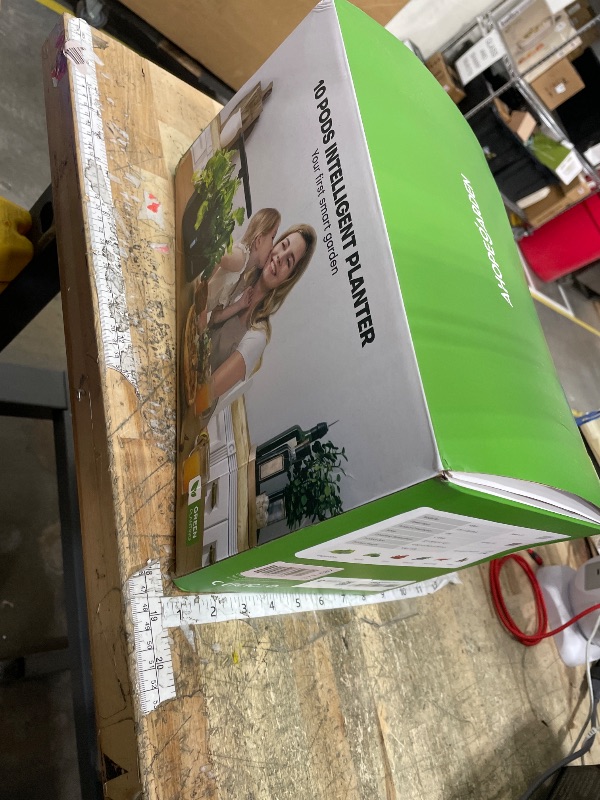 View 2 of **ITEM FACTORY SEALED** Ahopegarden Indoor Garden Hydroponics Growing System: 10 Pods Plant Germination Kit Herb Vegetable Growth Lamp Countertop with LED Grow Light - Hydrophonic Planter Grower Harvest Lettuce