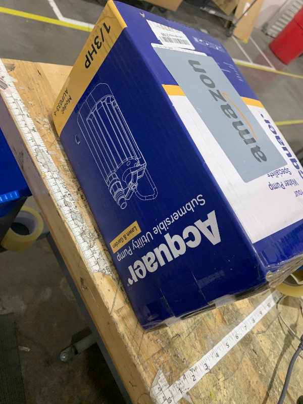 Photo 1 of **FACTORY SEALED** Acquaer 1/3 HP Automatic Submersible Water Pump, 115V Sump Pump with 3/4” Garden Hose Check Valve Adapter,2160 GPH High Flow Water Removal for Swimming Pool Cover Hot Tubs Flooded House Basement