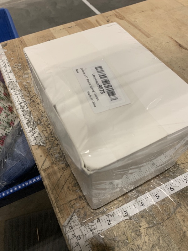 Photo 1 of **FACTORY SEALED** 20 Pack 4.5 inch Plastic Spring Clamps, Black Heavy Duty Clips, Backdrop Clips, Woodworking Clamps, Plastic Clamps for Crafts, Backdrop Stand, Woodworking, Photography