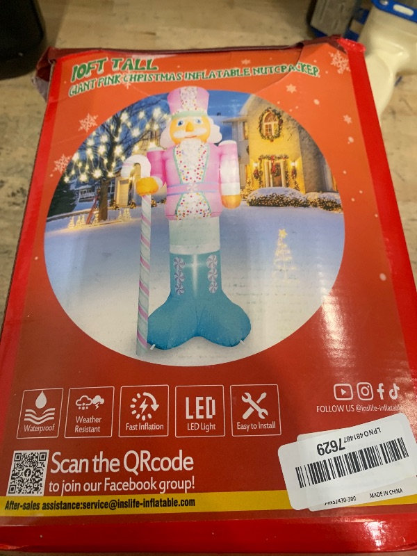 Photo 1 of **DIRTY** PARAYOYO 12FT Giant Halloween Inflatable Stacked Pumpkin Decoration, Halloween Blows up Pumpkins Inflatable Built-in 4 LEDs for Halloween Inflatables Outdoor Decoration Party Haunted House Lawn Decor