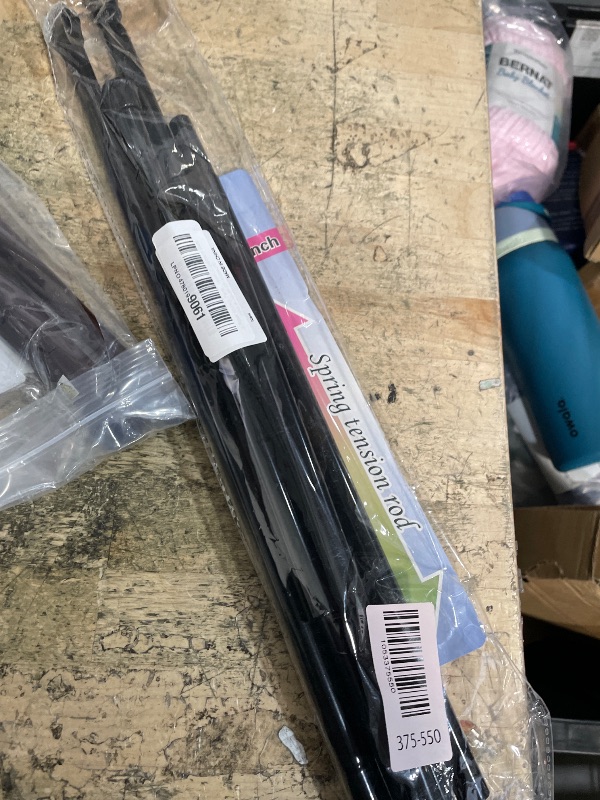 Photo 1 of 2 Pack Spring Tension Rods 28-48 Inches,5/8" Diameter Black Spring Loaded Curtain Rods,Adjustable Small Short Tension Curtain Rod for Windows,Kitchen, Doorway,Bathroom,Cupboard Bars