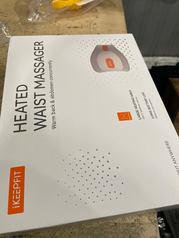 Photo 1 of ***************Missing charger**********
IKEEPFIT Portable Heating Pad for Back, Cordless Wearable Heat Belt with Massager for Lower Back Pain Relief, Battery Powered 8000 mAh Rechargeable, MAXwarm® 3.0, Gift for Women Men 90-310 lbs