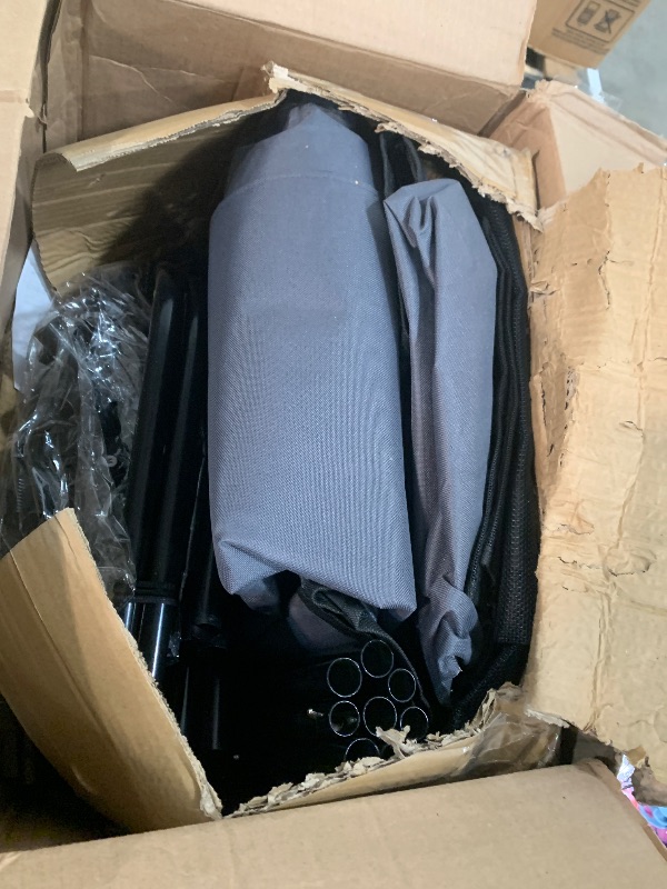 Photo 1 of (assembly required) 48'' Outdoor Dog Houses for Large Dogs Outside, Weatherproof Large Dogs House with Textilene Elevated Dog Bed, Breathable Dog Tent, Dog House Outdoor X-Large Breed with Windows and Sunshades