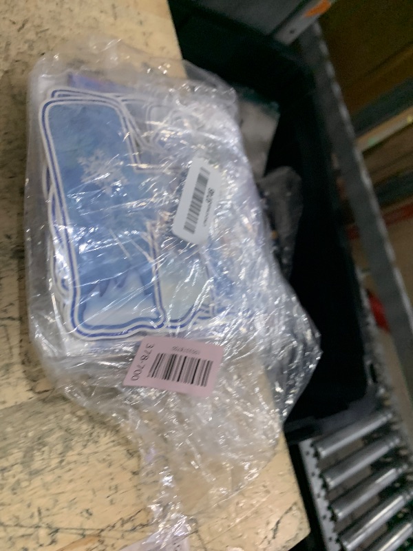 Photo 1 of 102 Psc For Frozen theme party setup, easy to assemble decorations, including children's DIY cake toppers and background cloth sets, perfect for children's birthday parties.