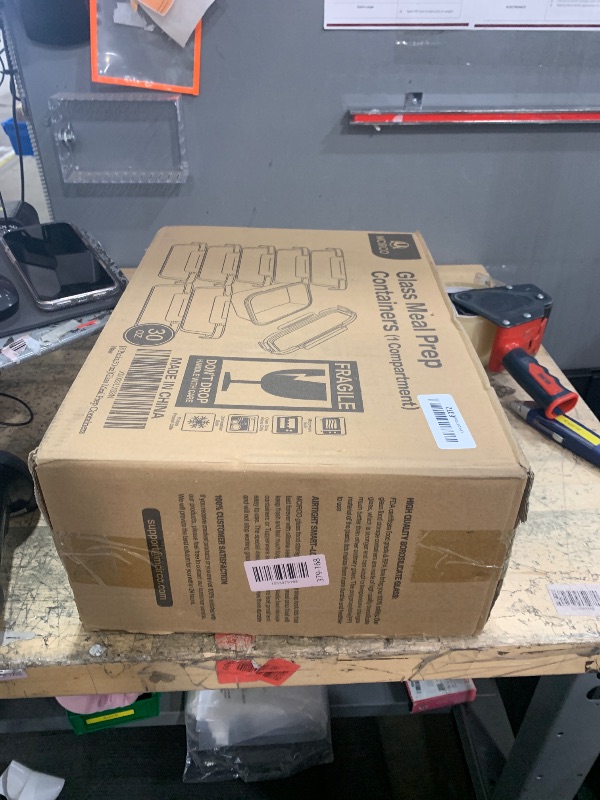 Photo 1 of [8-Pack,30 oz]Glass Meal Prep Containers,Glass Food Storage Containers,Airtight lunch Containers with Lids, Microwave, Oven, Freezer and Dishwasher