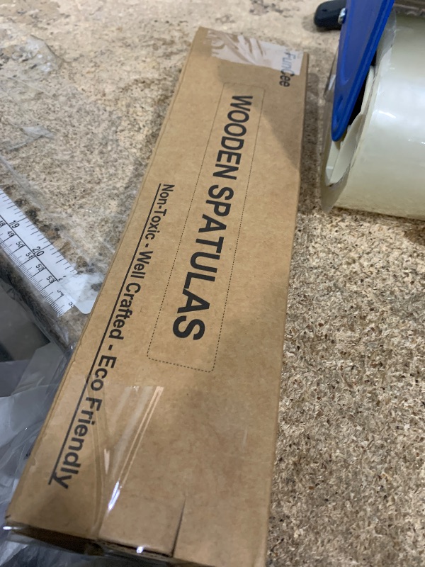 Photo 1 of 2 Pack Wooden Spatula, Acacia Wood Long Handle Flat Frying Turner, Handmade wooden spoons for cooking, Kitchen Utensil set, Non-Stick Cooking Spurtle Utensils for kitchen use