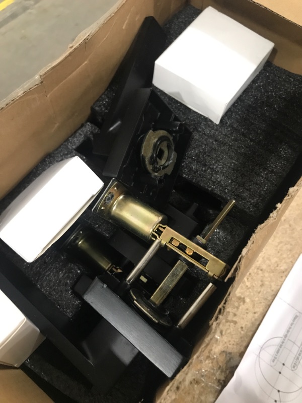 Photo 1 of *** PARTIAL SET *** YYTDZSW Door Handles Interior, Keyed Entry Door Knobs, Black Door Handle with Reversible Lever, 6 Pack Heavy Duty Door Lock Sets (Keyed Alike), Door Levers for Bedroom & Bathroom, Matte Black