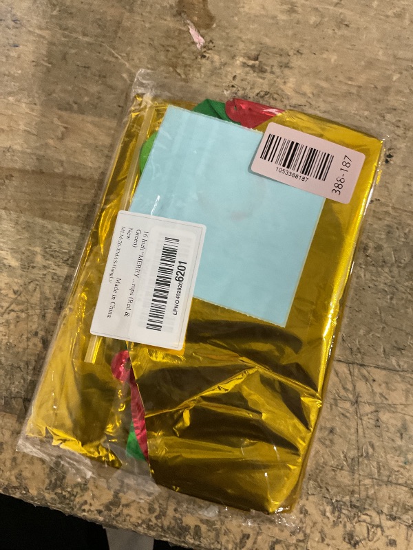 Photo 1 of 16 Inch “MERRY CHRISTMAS” Balloons Banner with Stars – Holiday Letter Mylar Foil Balloons for Xmas Party Decorations, Winter Celebration, New Year Events, and Festive Photo Backdrops (Red & Green)