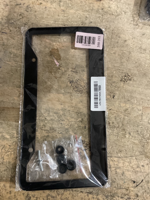 Photo 1 of 1PCS Black License Plate Frames for Dodgers, Car License Plate Bracket Holder, Premium Aluminum Alloy Weather Proof License Plate Frames with Screw Caps Cover Set Car Accessories