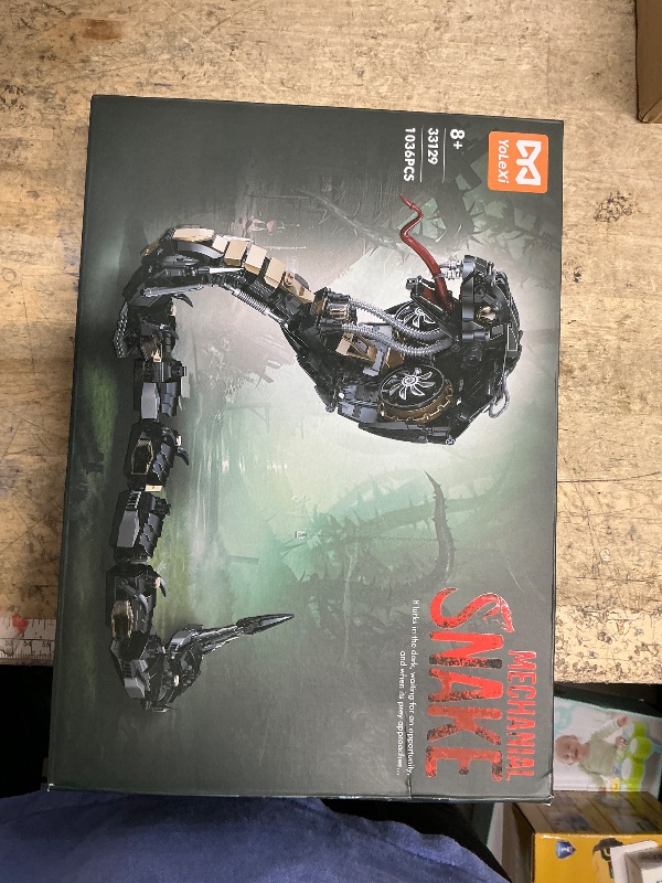Photo 1 of ***Open bags might be missing pieces ***
 Mechanical Snake Building Block Set 1036PCS Mecha Snake Model Kit with Movable Joints Cyberpunk Animal Art Frame Decor Toy STEM Building Toy for Kids 8+ Adults Collectors Compatible with Lego