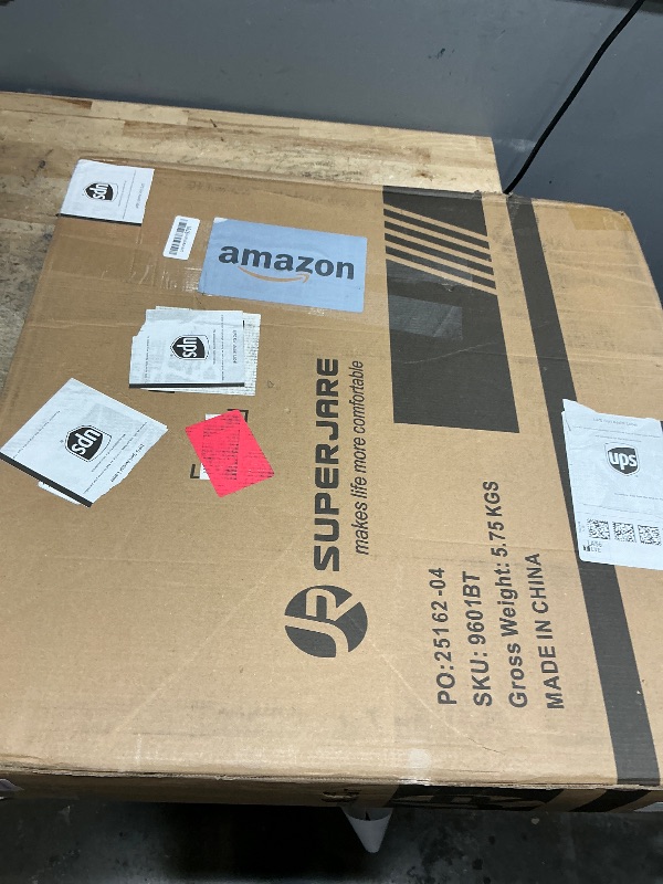 Photo 1 of ****missing 6***SUPERJARE 0.56'' Thick 12 Pcs 48 Sq Ft Rubber Top Exercise Equipment Mats, High Density EVA Foam Mats with Rubber Top, Interlocking Gym Flooring for Home Gym, Protective Workout Mat, Black/Grey