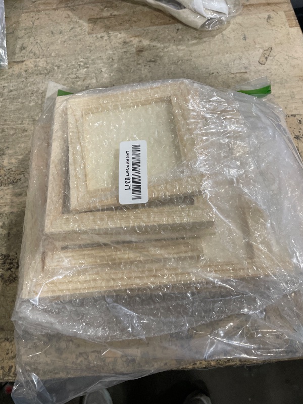 Photo 1 of 18 Pack Unfinished Wood Canvas Panels Kit Wooden Panel Boards Wood Paint Pouring Panels Wooden Canvas Panels Boards for Painting, Pouring Art, Crafts/11.8x7.9Inch/9x7.5Inch/6x6Inch/4.7x4.7Inch