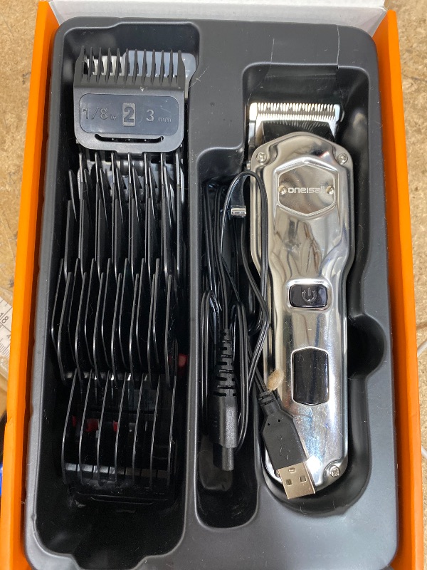 Photo 1 of **FOR PARTS ONLY / NON-FUNCTIONAL*** oneisall Dog Clippers for Grooming for Thick Heavy Coats/Low Noise Rechargeable Cordless Pet Shaver with Stainless Steel Blade/Waterproof Dog Shaver for Dogs Pets and Animals (Sliver)