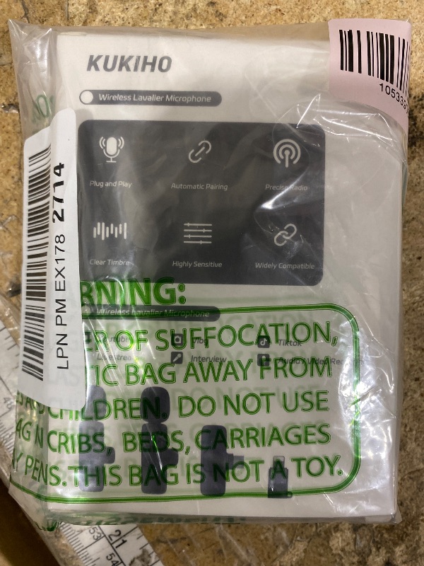 Photo 1 of 2 Pack Wireless Lavalier Microphone for iPhone iPad and Android Phone, Lapel Mic Plug and Play Wireless Mic Noise Reduction Mini Microphone for Video Recording Interview Podcast Vlog YouTube Tiktok