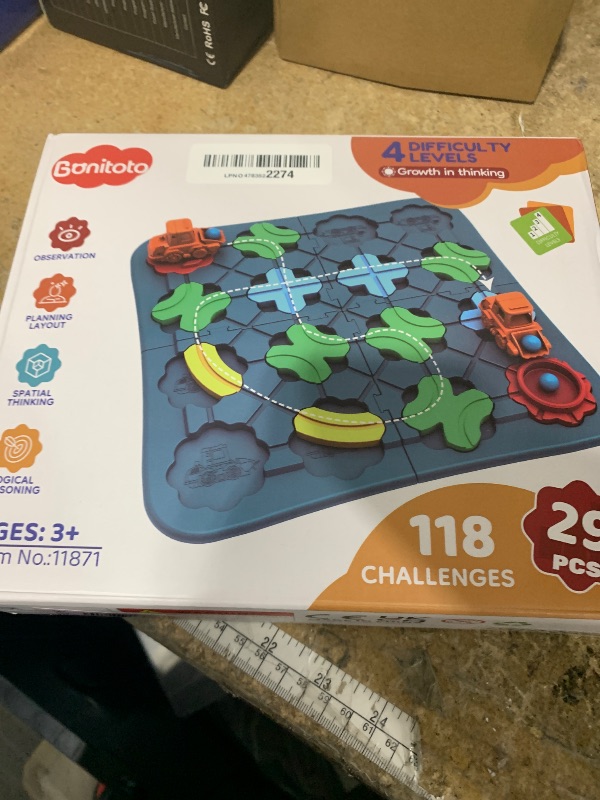 View 2 of **************Missing cars*********
Kids Toys STEM Board Games - Logic Road Builder Brain Teasers Puzzles for 3 4 5 6 7 Year Old Boys Girls, Educational Montessori Birthday Gifts for Ages 4-8 Preschool Classroom Learning (29 PCS)