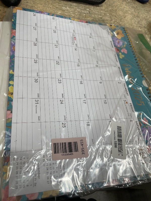 Photo 1 of 2026 Calendar, Monthly Wall Calendar from October 2025 to June 2027, 11.5" x 14.7", Spiral Binding Hanging Wall Calendar, Perfect for Home or Office,Floral