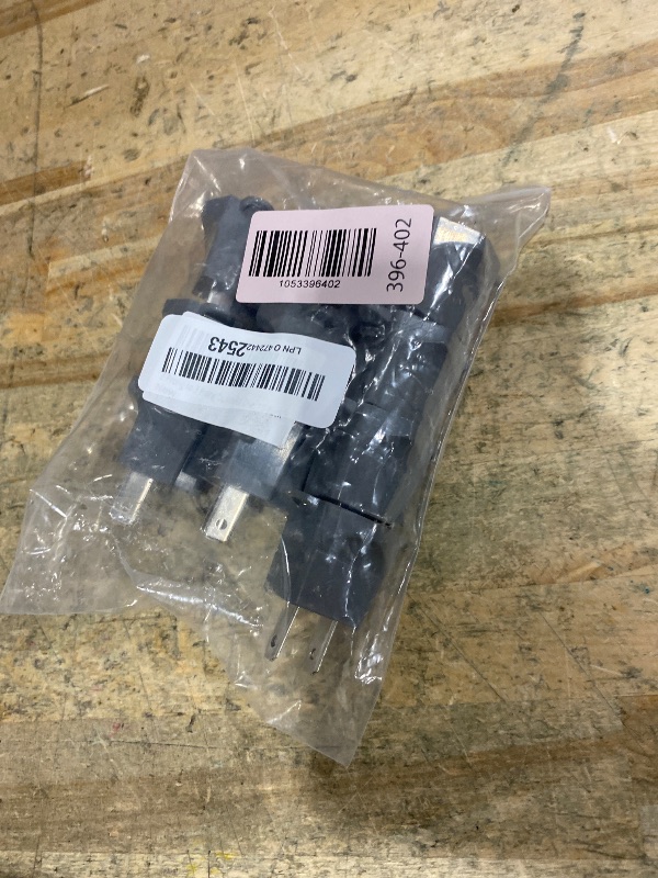 Photo 1 of 2 Prong to 3 Prong Outlet Adapter, ETL Listed 3-2 Prong Adapter, Fire-Retardant (392?) PBT Material, Heavy Duty Wall Plug Adapter for Old Homes, Travel to Japan, Gray (10-Pack)