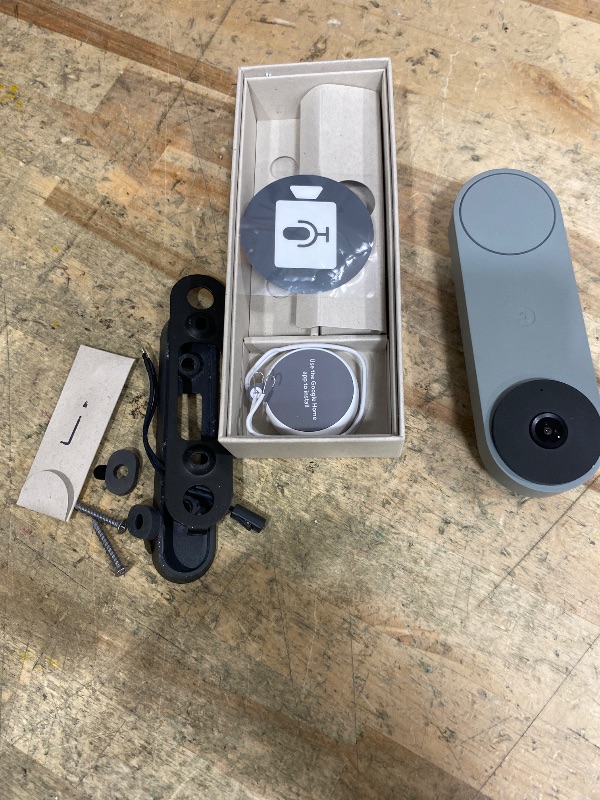 Photo 1 of ***MISSIG ASSEMBLY PIECES*** Google Nest Doorbell (Wired, 3rd Gen) - 2K Video and Gemini, Live View, Night Vision, 2-Way Audio - Works with Google Home - 2025 Model - Hazel