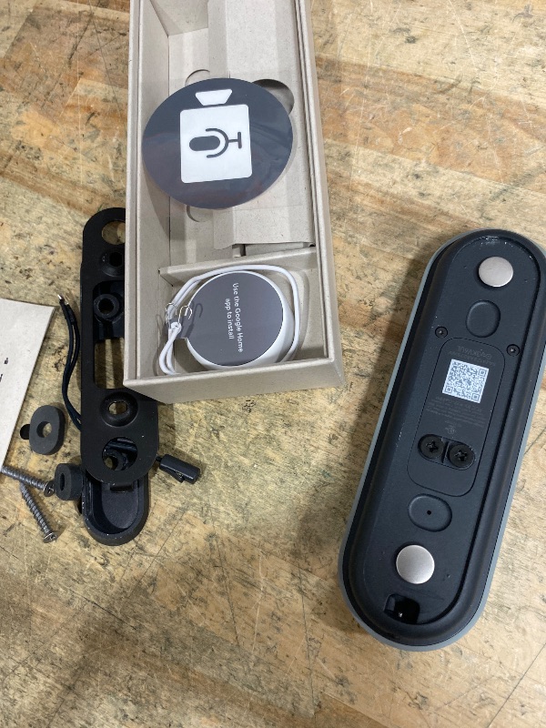 Photo 1 of ***MISSIG ASSEMBLY PIECES*** Google Nest Doorbell (Wired, 3rd Gen) - 2K Video and Gemini, Live View, Night Vision, 2-Way Audio - Works with Google Home - 2025 Model - Hazel