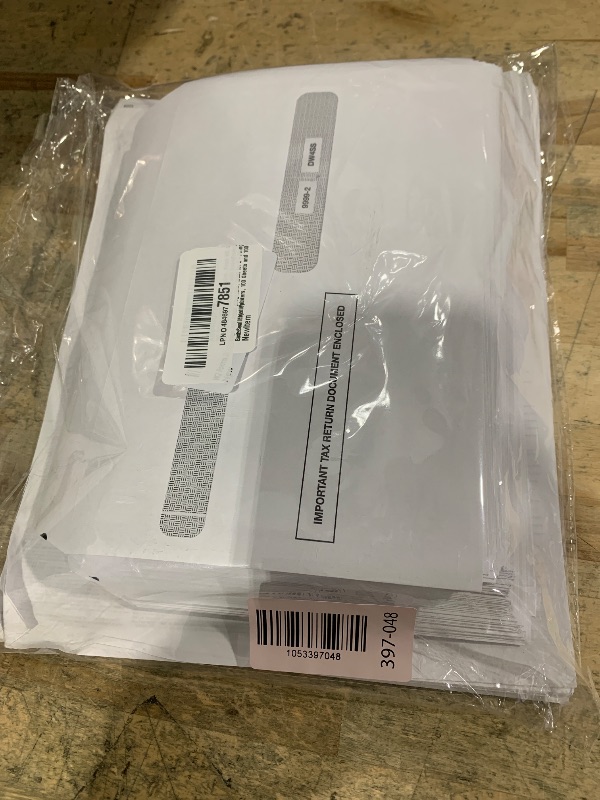 Photo 1 of 100 W2 Forms 2025 with Envelopes, Blank W2 4 UP Tax Forms, Compatible with QuickBooks, Sage and other programs, Ideal for E-Filing, Laser or Inkjet Printers, 100 Sheets and 100 Self Seal Envelopes