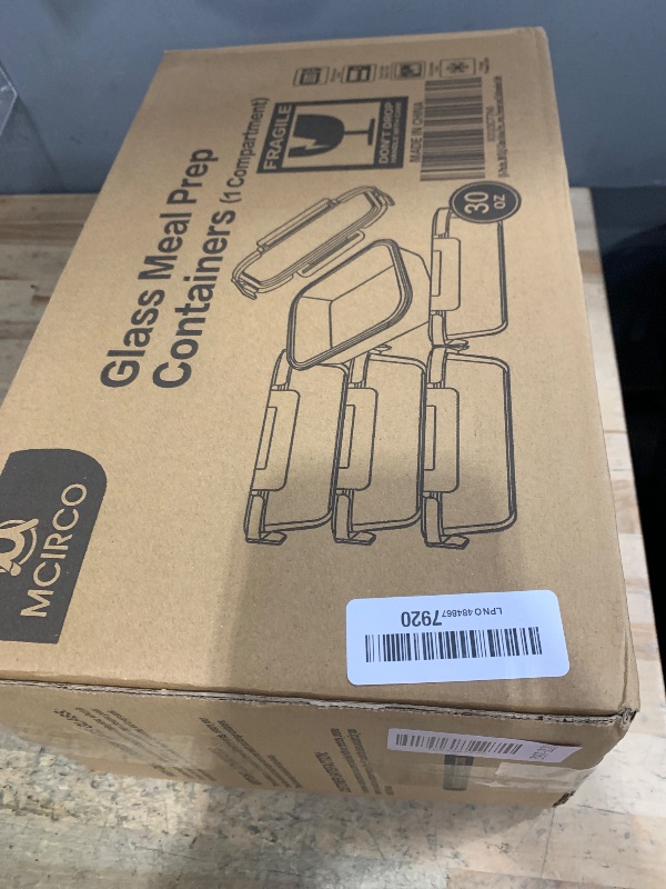 Photo 1 of [5-Packs, 30 Oz] Glass Meal Prep Containers with Snap Locking Lids Glass Food Containers,Airtight Lunch Container,Microwave, Oven, Freezer and Dishwasher