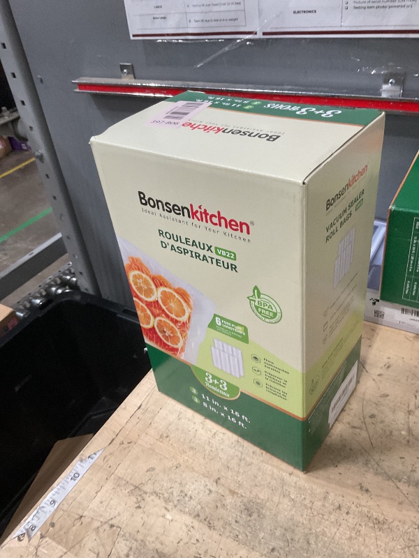 View 2 of [2025 Upgraded] Bonsenkitchen 3 Rolls 11" x 16' + 3 Rolls 8" x 16' Vacuum Sealer Bags for Food with a Color Box, Easy to Store, Commercial Grade, BPA Free, Great for Food Storage or Sous Vide, VB22