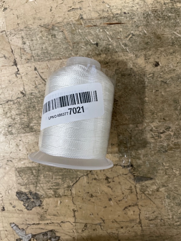 Photo 1 of 1mm 240 Yards Twisted Silk Cord Polyester String 3-Ply Twine Trim Thread for DIY Crafts,Macrame, Pendants,Jewelry,Friendship Bracelets,Necklaces?White?