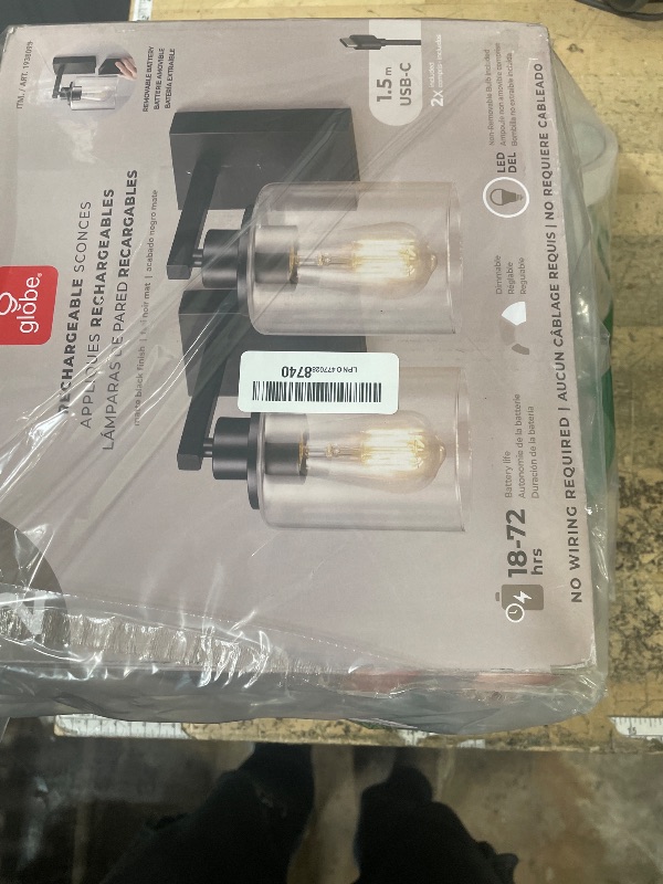 View 2 of **FOR PARTS ONLY/ MISSING ASSEMBLY PIECES*** Bailoch Black Vintage Wireless Battery Operated Wall Sconces, Industrial Cordless Battery Powered Led Wall Lights Set of 2, Wall Lamp Fixture Indoor with Remote Control for Bedroom Farmhouse Gallery