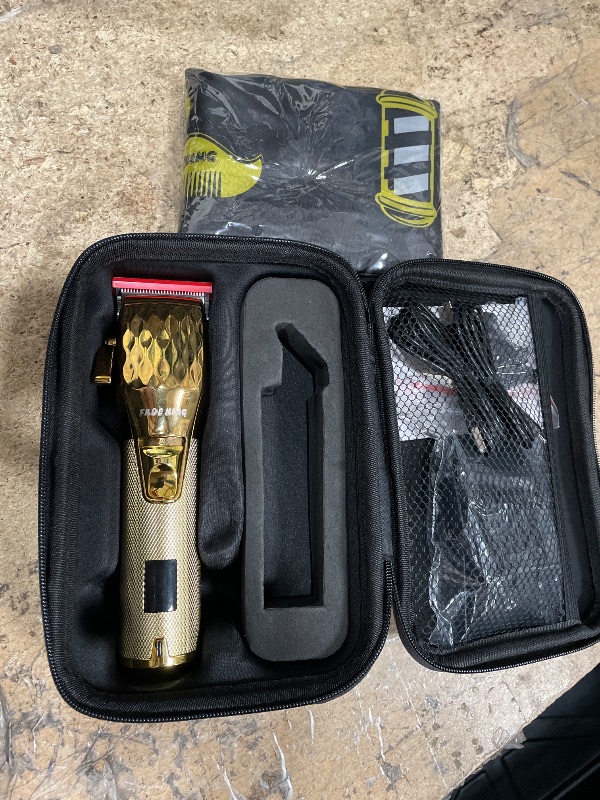 Photo 1 of ***MISSING SMALL CLIPPERS***FADEKING® Professional Hair Clippers & Beard Trimmer Set for Men – Cordless Barber Clippers with LCD Display, Precision Trimmer & Travel Case – Gifts for Men Husband Father (Gold + Bronze)