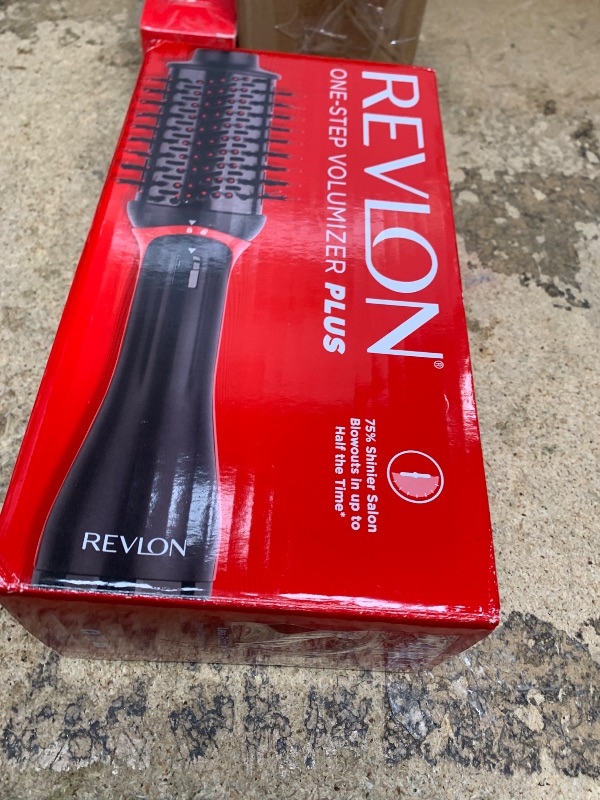 Photo 1 of REVLON One Step Volumizer PLUS Hair Dryer and Styler - More Volume, Less Damage, and More Styling Control for Easy and Fast Salon-Style Blowouts, Plus Travel Friendly (Black)