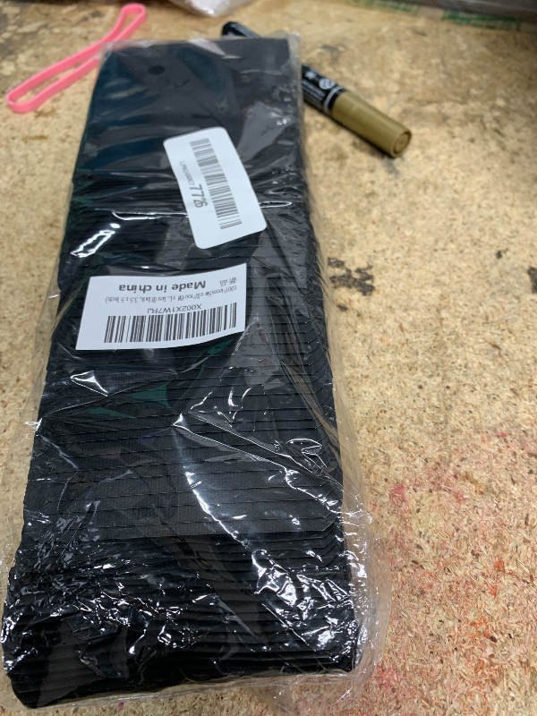 Photo 1 of 100 Pieces Smell Proof Mylar Resealable Food Storage Bags With Clear Window, Foil Pouch Stand-up for Self Sealing Supplies (Black, 3.5 x 5 Inch)