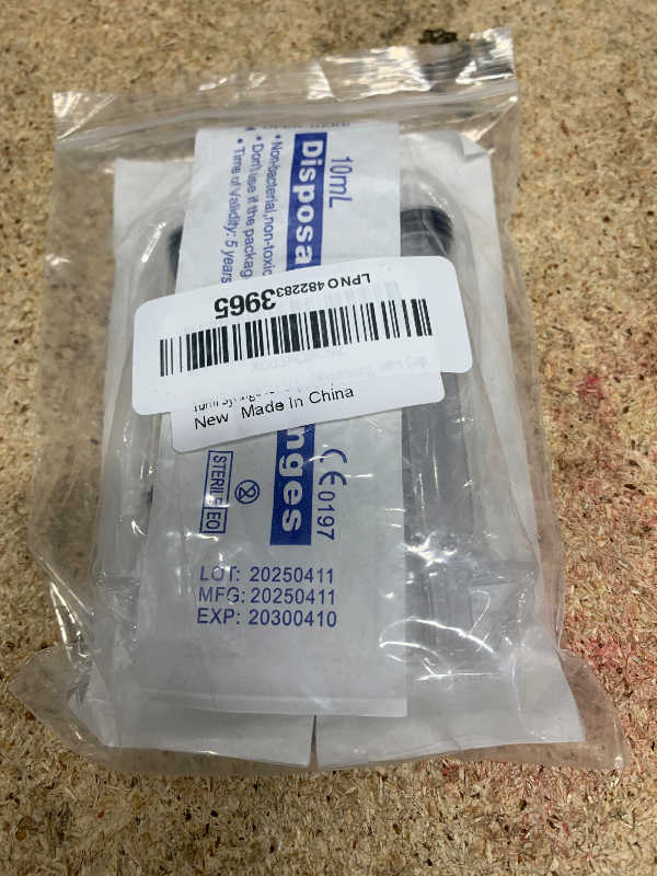 Photo 1 of 10ml Syringe for Liquid, Oral, Scientific Labs, Measurement, Dispensing, with Cap- 3 Pack