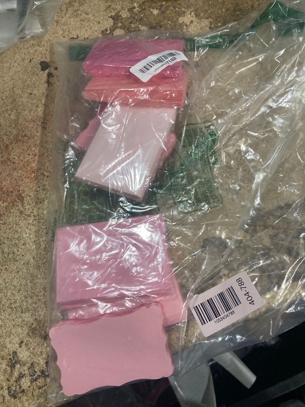 Photo 1 of 100 Pack Mini Envelopes with Note Cards in 5 Colors for Wedding, Birthday, Baby Showers, 4 x 2.7 Inches (Pink)