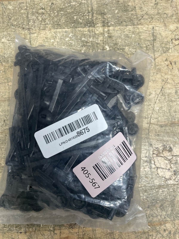 Photo 1 of 150Pcs Nylon Universal Cable Tie Buckle, Zipper Clips for Cars, T Style Zip Ties Button Fixion Tools, Automotive Plastic Rivet Push Pin, Auto Body Parts Trim, Bumper Retainer Fender Liner Door Panel