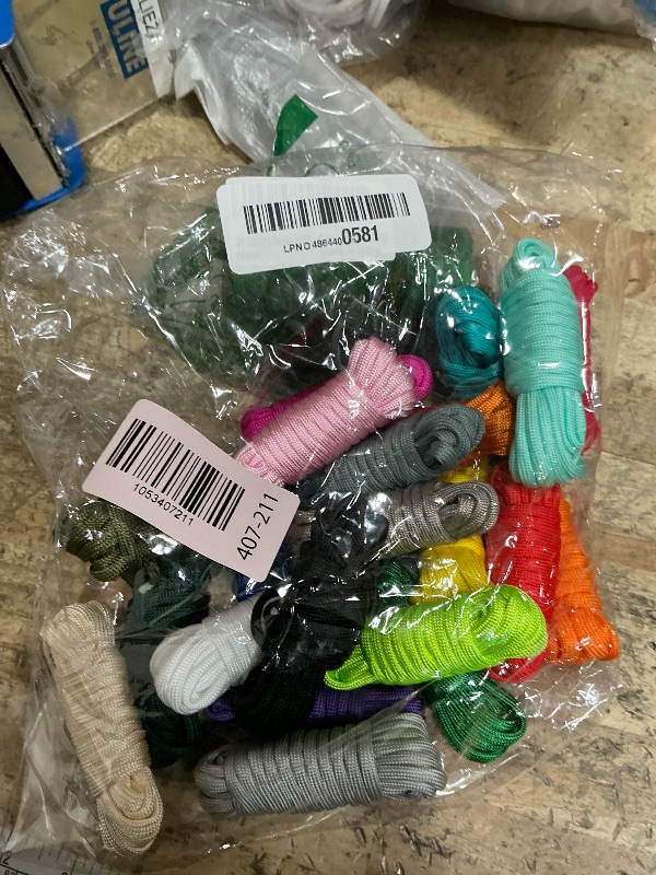 Photo 1 of 21 Colors Paracord (10FT Each Color), 550lb Parachute Cord Combo Kit for Crafting Bracelets, Lanyards, Dog Collars (21 Colors PureA, 10FT)