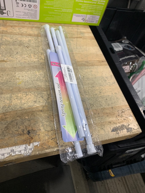 Photo 1 of 2 Pack Spring Tension Rods 28-43 Inches,5/8" Diameter White Spring Load Adjustable Expandable,Small Short Tension Curtain Rod for Windows,Kitchen,Doorway,Bathroom,Cupboard Bars