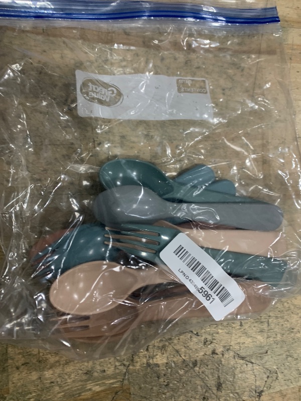 Photo 1 of 12 Pieces Toddler Utensils Set, Plastic Spoons and Forks Set for Kids, Children Safe Flatware, Plastic Reusable Cutlery, BPA Free, Dishwasher Safe